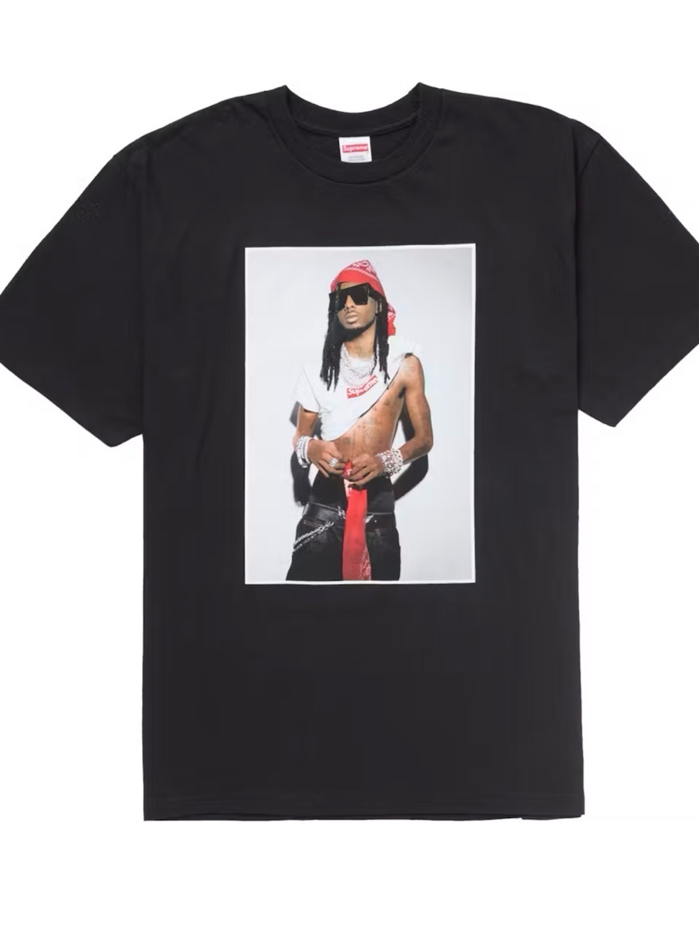Supreme Playboy Carti Black Tee with Photo Graphic